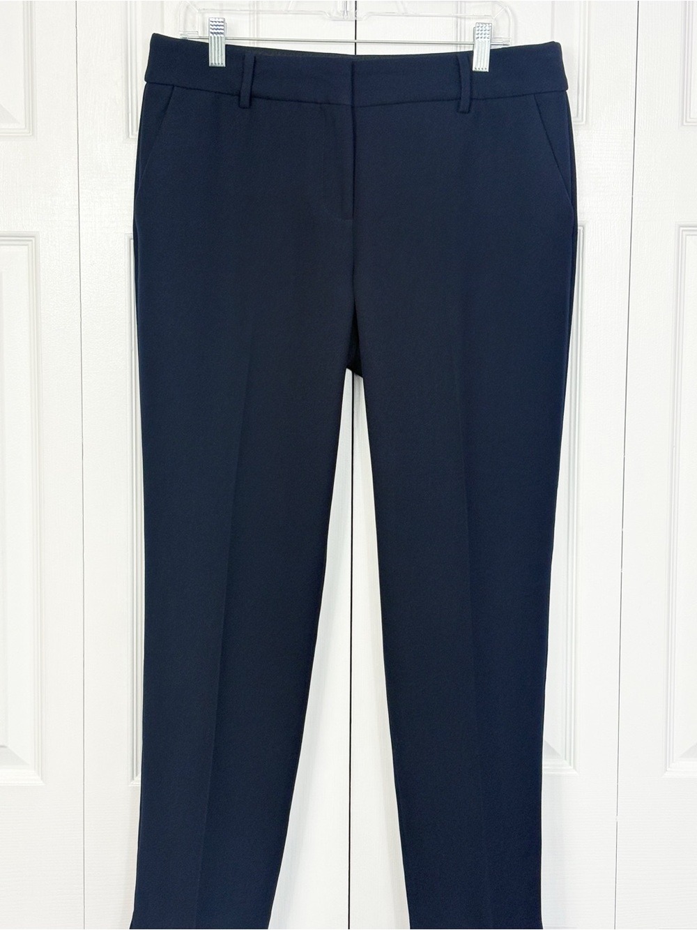 Talbots Classic Navy Blue Mid-Rise Hampshire Ankle Trouser Dress Pants 10
